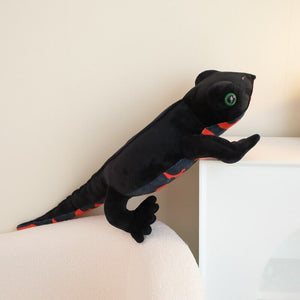 Black & Brown Lifelike Salamander Plushie-Enchanted peach