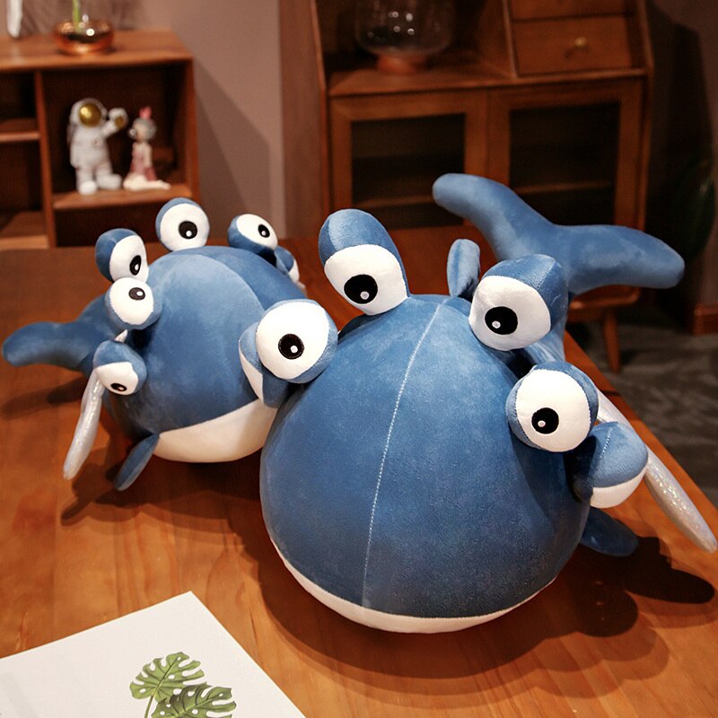 Blue Alien Whale with Wings Plushie-Enchanted peach