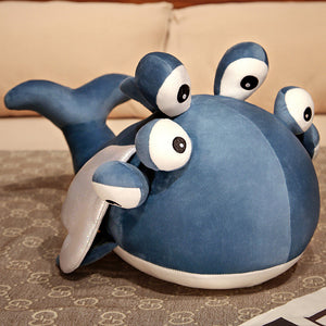 Blue Alien Whale with Wings Plushie-Enchanted peach