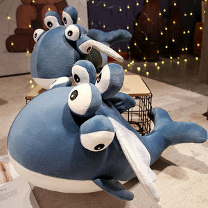 Blue Alien Whale with Wings Plushie-Enchanted peach