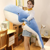 Blue Giant Kawaii Whale Plushie-Enchanted peach