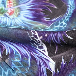 Blue Thunder Dragon Kimono-Enchanted peach