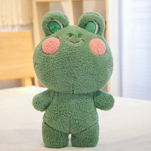 Blushing Frog and Rabbit Friends Plush-Enchanted peach