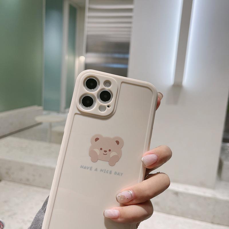 Boba Bear x Bubble Tea iPhone Case-Enchanted peach