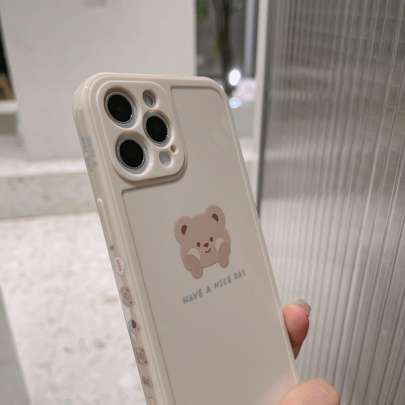 Boba Bear x Bubble Tea iPhone Case-Enchanted peach