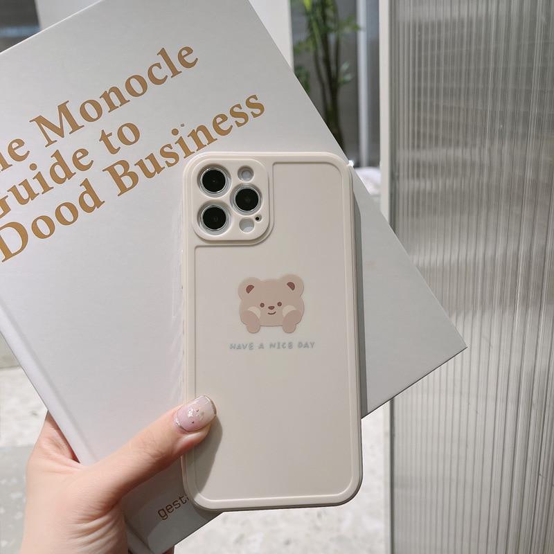 Boba Bear x Bubble Tea iPhone Case-Enchanted peach