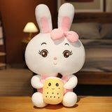 Boba Bunny Couple Plushies-Enchanted peach