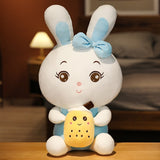 Boba Bunny Couple Plushies-Enchanted peach