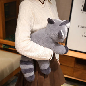 Boomer the Fluffy Raccoon Plushie-Enchanted peach