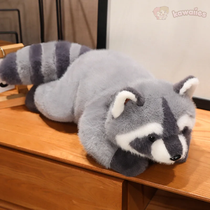 Boomer the Fluffy Raccoon Plushie-Enchanted peach