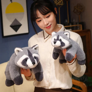 Boomer the Fluffy Raccoon Plushie-Enchanted peach