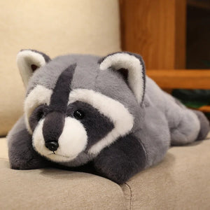 Boomer the Fluffy Raccoon Plushie-Enchanted peach