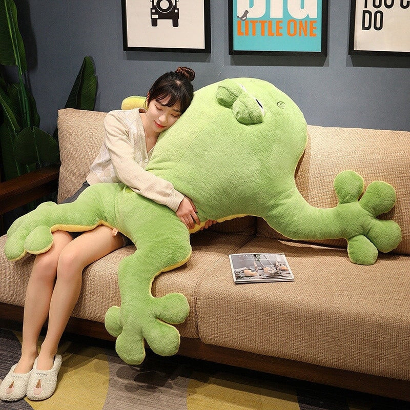 Brogy the Giant Frog Plushie-Enchanted peach