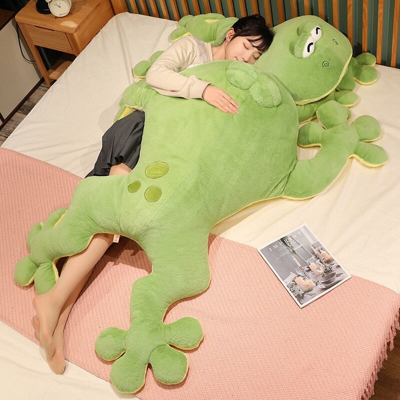 Brogy the Giant Frog Plushie-Enchanted peach