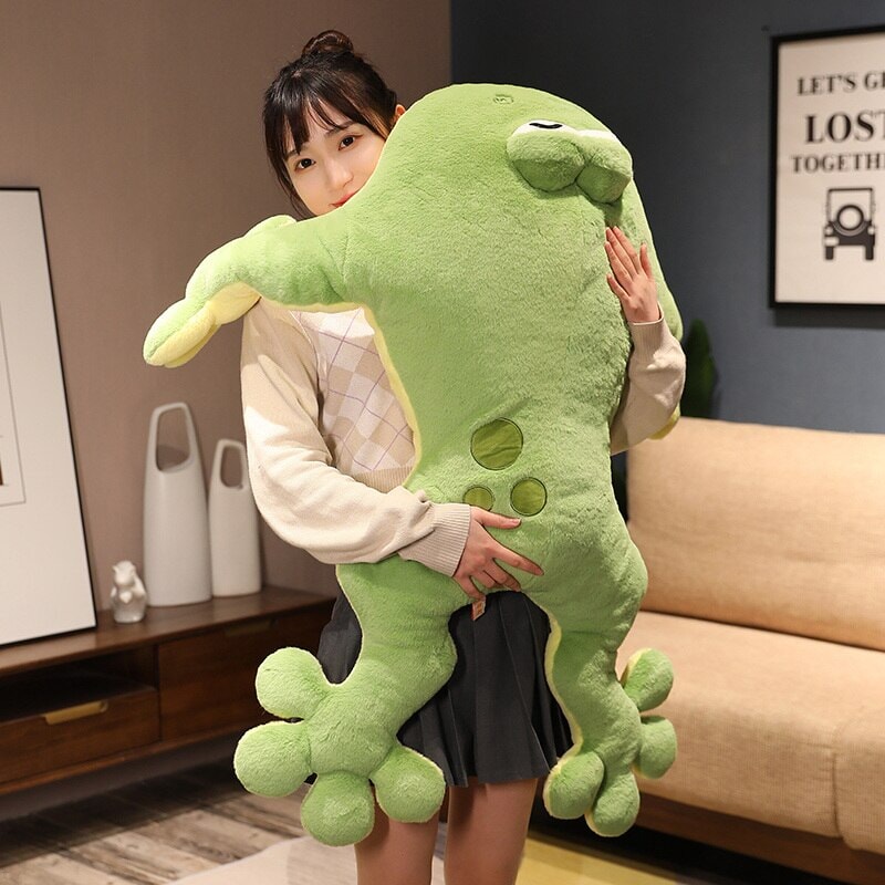 Brogy the Giant Frog Plushie-Enchanted peach