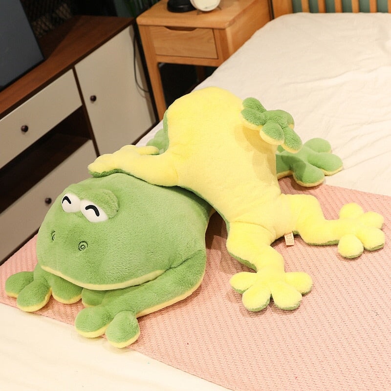 Brogy the Giant Frog Plushie-Enchanted peach