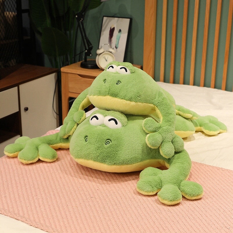 Brogy the Giant Frog Plushie-Enchanted peach