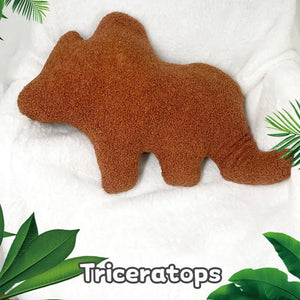 Brown Dinosaur Nugget Plushies-Enchanted peach