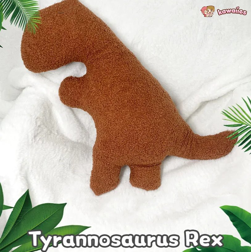 Brown Dinosaur Nugget Plushies-Enchanted peach