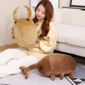 Brown Kawaii Dung Beetles Plushies-Enchanted peach