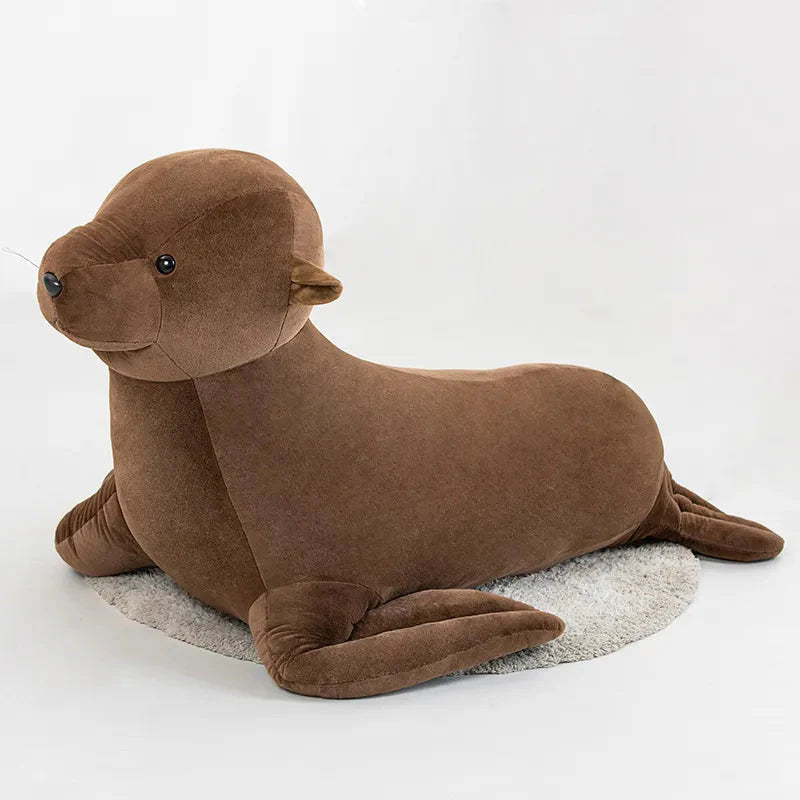 Brown Life-like Seal Plushies-Enchanted peach