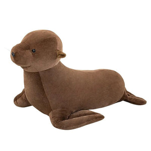 Brown Life-like Seal Plushies-Enchanted peach