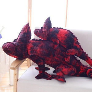 Brown & Red Chameleon Plush-Enchanted peach