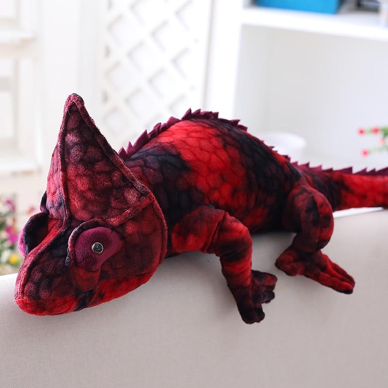 Brown & Red Chameleon Plush-Enchanted peach