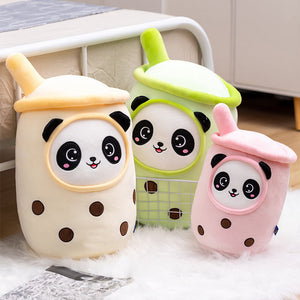 Bubble Tea Panda Family Plushies-Enchanted peach