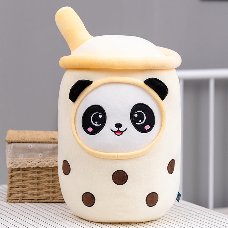 Bubble Tea Panda Family Plushies-Enchanted peach