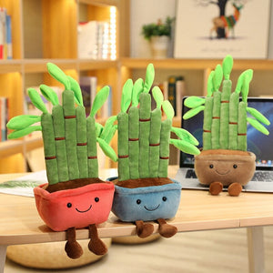 Bubbly Bamboo Pot Plant Plushie-Enchanted peach