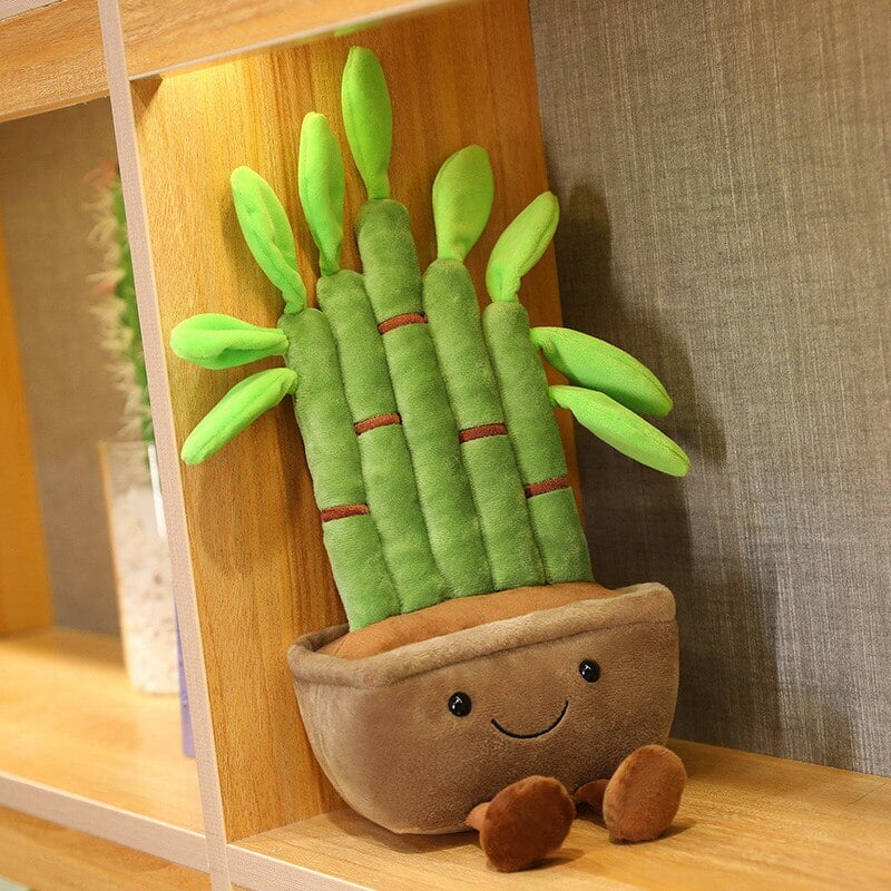 Bubbly Bamboo Pot Plant Plushie-Enchanted peach