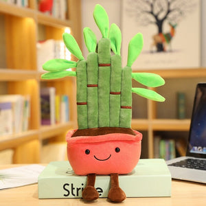 Bubbly Bamboo Pot Plant Plushie-Enchanted peach