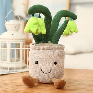 Buddy Bell Flower Pot Plush-Enchanted peach