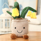 Buddy Bell Flower Pot Plush-Enchanted peach