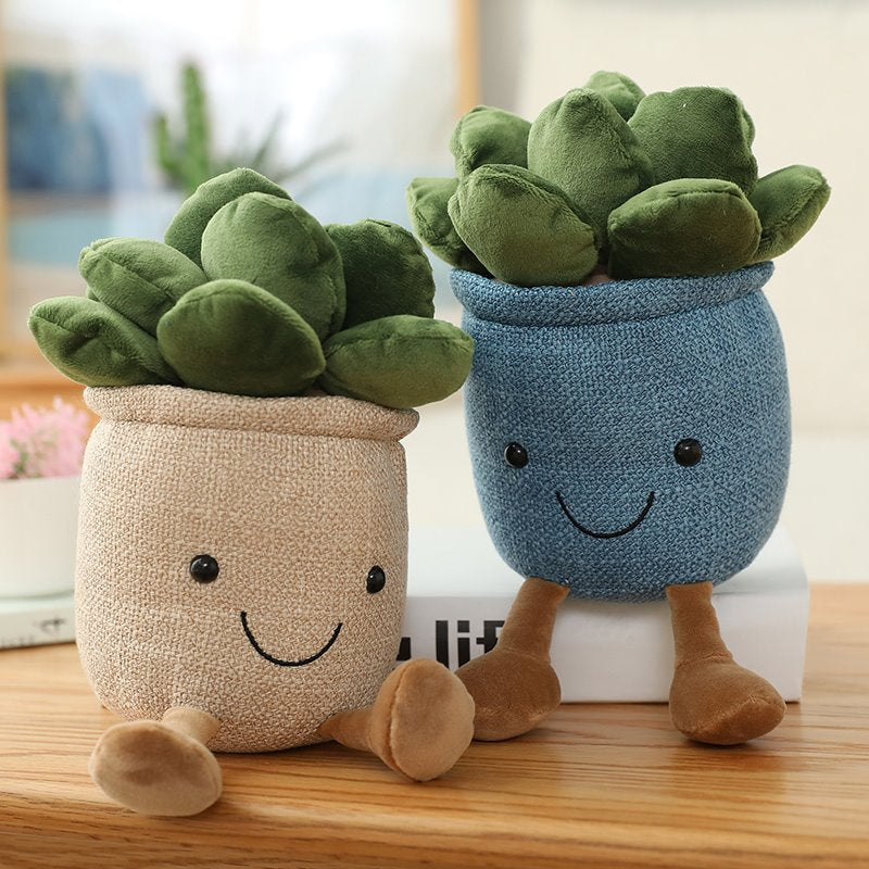 Buddy Moonstones Flower Pot Plush-Enchanted peach