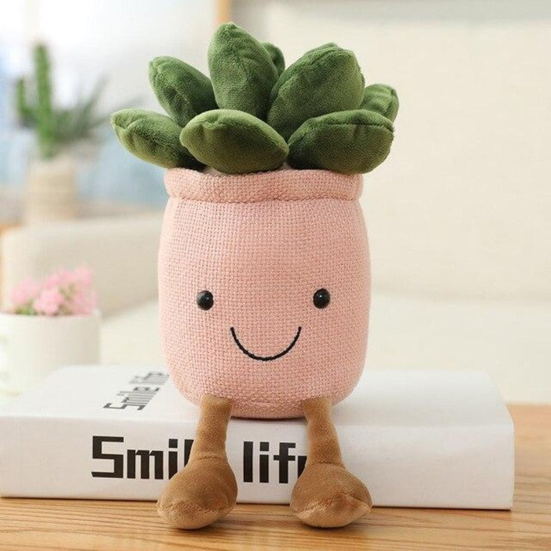 Buddy Moonstones Flower Pot Plush-Enchanted peach