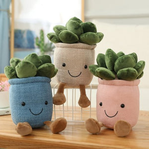 Buddy Moonstones Flower Pot Plush-Enchanted peach