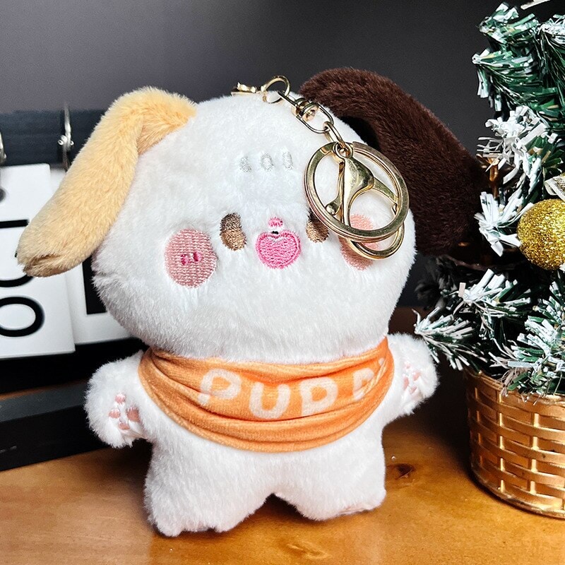 Bulldog Sirius Buddies Plush Matching Keyring-Enchanted peach