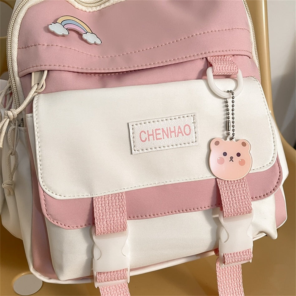 Bunny Pastel Backpack Bag-Enchanted peach