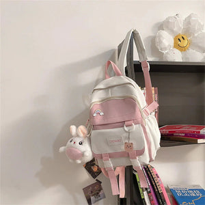 Bunny Pastel Backpack Bag-Enchanted peach