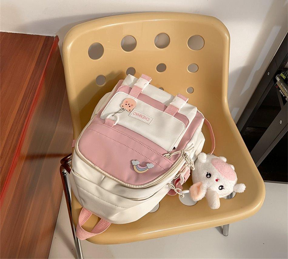 Bunny Pastel Backpack Bag-Enchanted peach