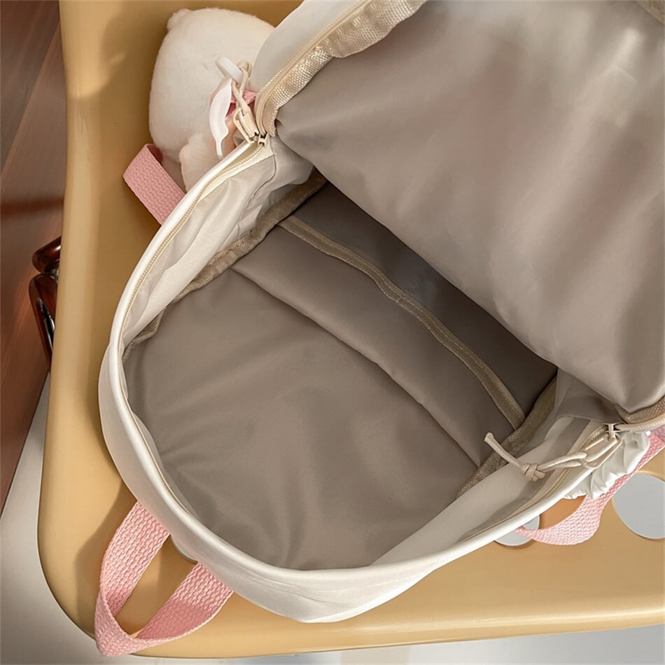 Bunny Pastel Backpack Bag-Enchanted peach