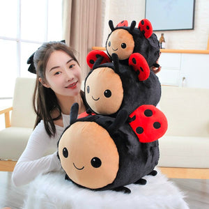 Busy Bugs Ladybird Bumblebee Plushies-Enchanted peach