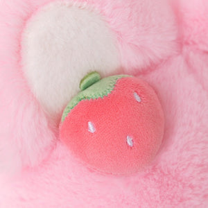 Buttons the Fluffy Pink Bunny Plushie-Enchanted peach