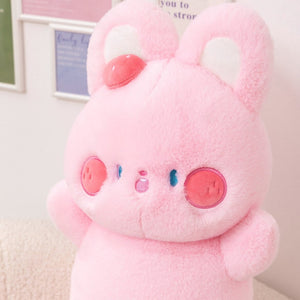 Buttons the Fluffy Pink Bunny Plushie-Enchanted peach