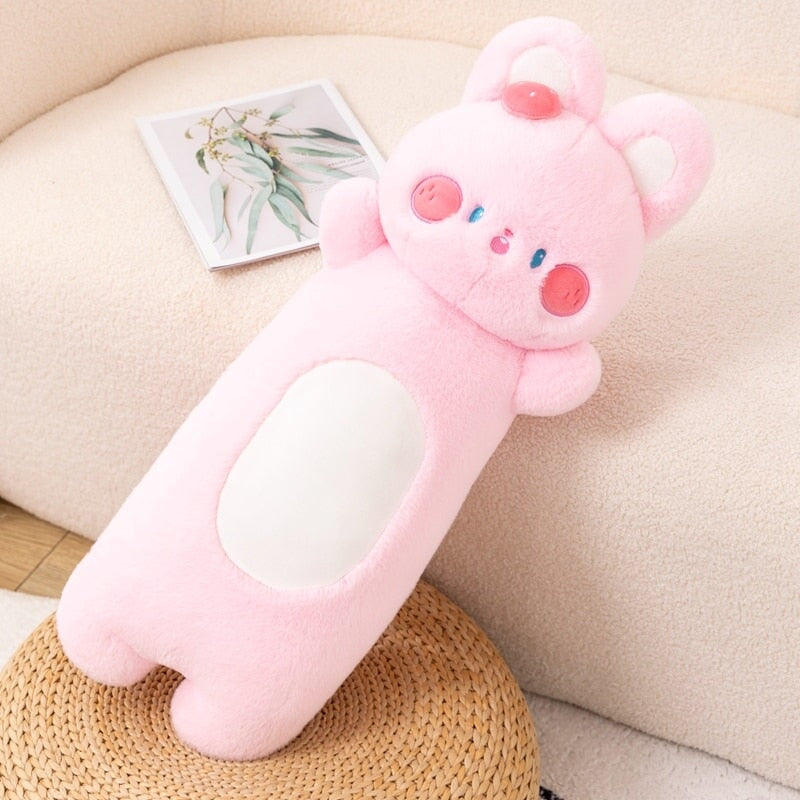 Buttons the Fluffy Pink Bunny Plushie-Enchanted peach