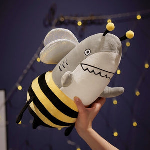 Buzz the Shark & Bee Plushie-Enchanted peach