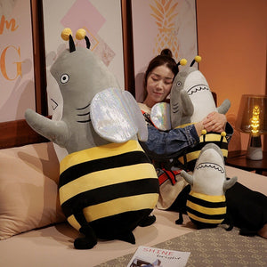 Buzz the Shark & Bee Plushie-Enchanted peach