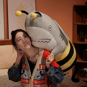 Buzz the Shark & Bee Plushie-Enchanted peach